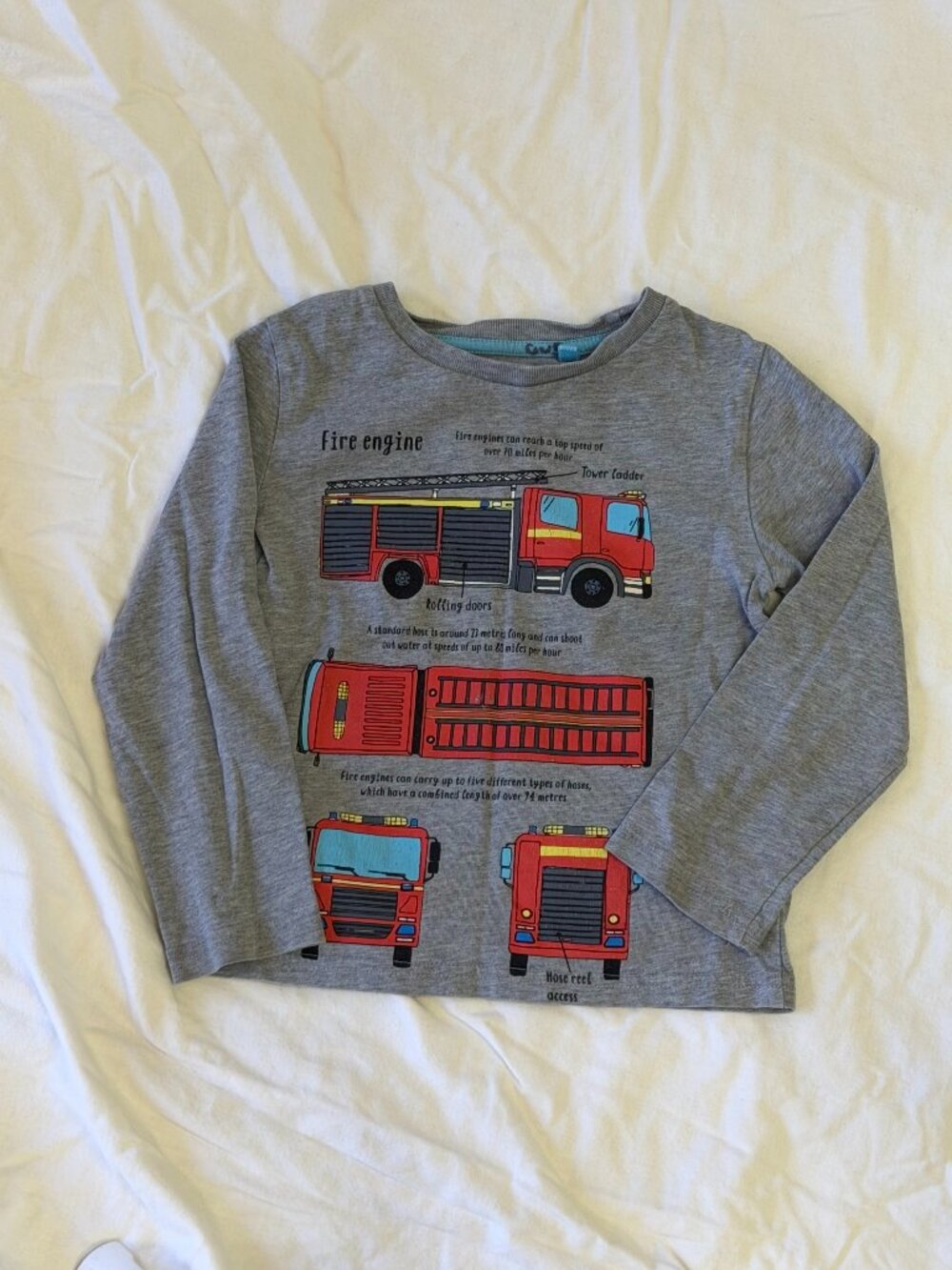 Mini Boden Fire Truck Long Sleeve